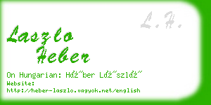 laszlo heber business card